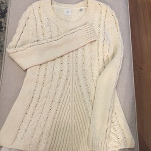 Cabi Knit Off-White Sweater